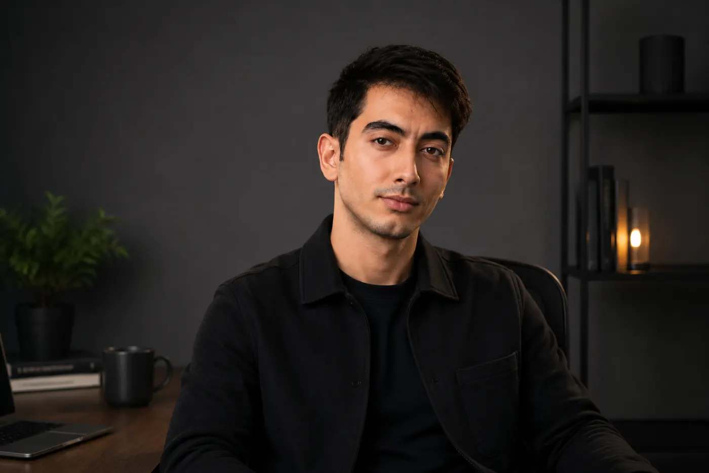 Amirhossein Aghayari at his desk